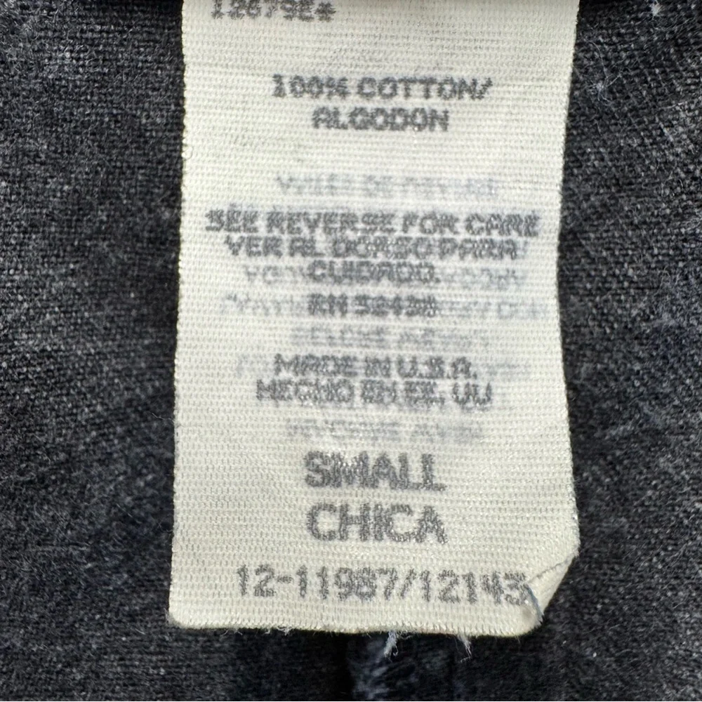 Vintage Blue 80's Acid Wash 100% Cotton Button Down Romper Shorts Pockets S #261 - Picture 9 of 10